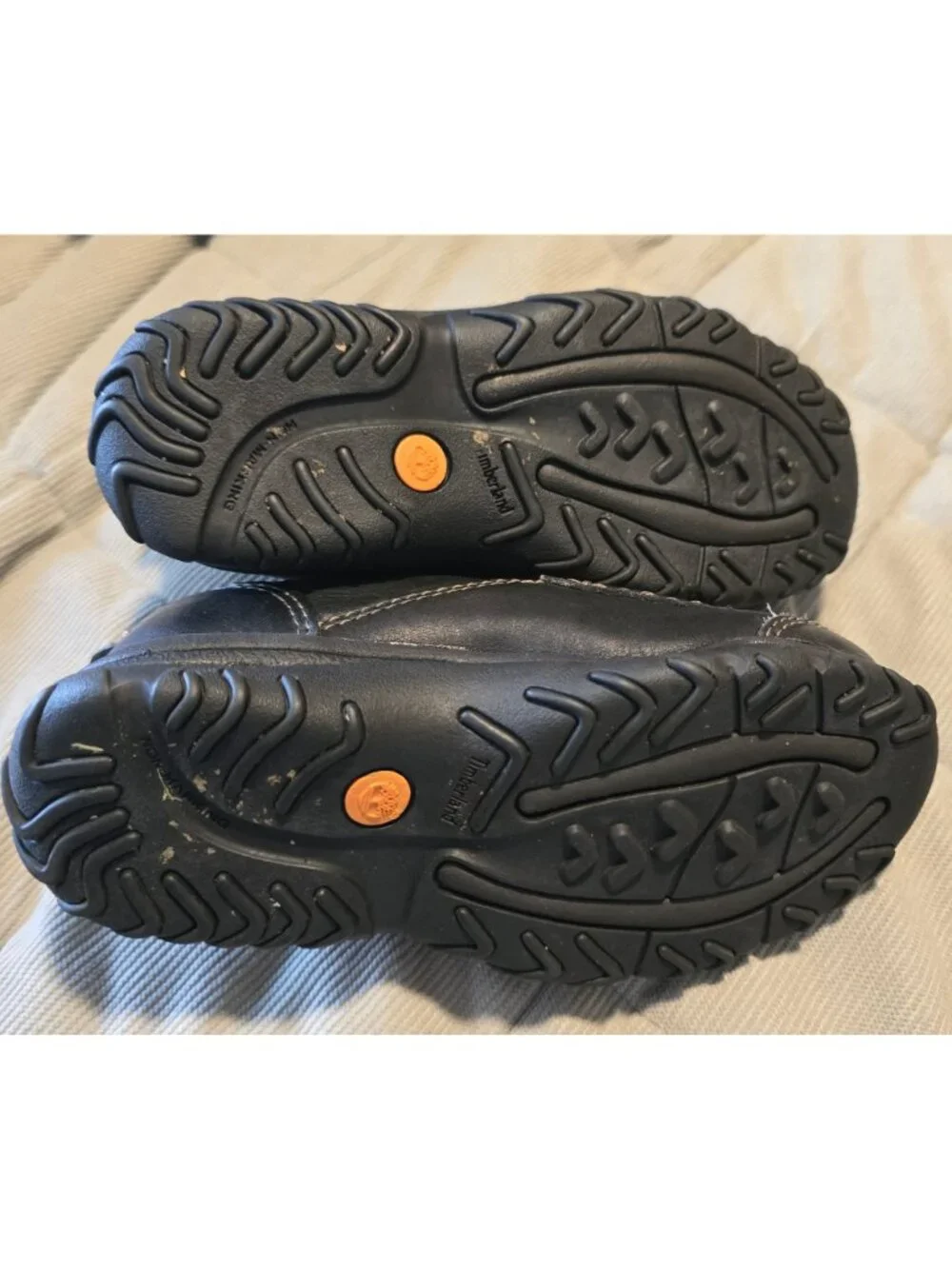 Timberland Leather Slip-On Shoes Youth Black Durable Casual kids boys